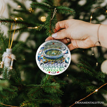 Carregar imagem no visualizador da galeria, Artistic Silicon Valley Ceramic Ornament, Gift for Technology Enthusiast
