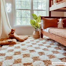 Carregar imagem no visualizador da galeria, Atira Mustard Checkered Area Rug
