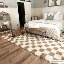 Carregar imagem no visualizador da galeria, Atira Mustard Checkered Area Rug
