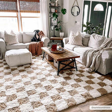 Carregar imagem no visualizador da galeria, Atira Mustard Checkered Area Rug
