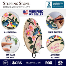 Carregar imagem no visualizador da galeria, Blossoming Songbirds Positivity Stepping Stone, 9.5&quot; Happiness Garden Decoration and Support Gift
