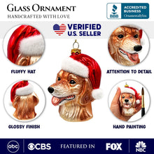 Carregar imagem no visualizador da galeria, Golden Retriever Glass Christmas Ornament, Labrador Tree Decoration
