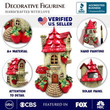 Load image into Gallery viewer, Solar Powered Strawberry Fairy Home Garden Statue, 10" Unique Spring Decoration

