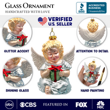 Load image into Gallery viewer, (Pre-Order) Vintage Angel Handpainted Classic Glass Christmas Ornament, Sentimental Faith Gift
