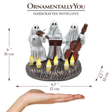 Carregar imagem no visualizador da galeria, Ghostly Ensemble Trio Lighted Spooky Home Figurine, 5.5&quot; LED Haunted Halloween Ghost Statue
