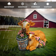 Load image into Gallery viewer, Best Mom Cow and Calf Charming Figurine, 6&quot; Keepsake Jersey Statue and Mother’s Day Gift
