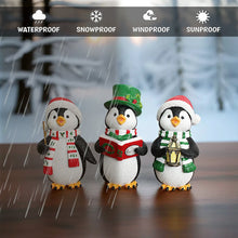 Load image into Gallery viewer, (Pre-Order) Caroling Penguin Trio Set of Christmas Figurines, 6&quot; Winter Holiday Statue Set of Three
