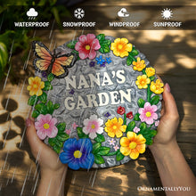 Carregar imagem no visualizador da galeria, Nana’s Garden Floral Stepping Stone, 9.5" Decorative and Gift for Grandmother
