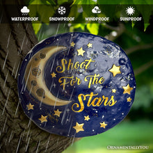 Load image into Gallery viewer, Shoot for the Stars Stepping Stone, 9.5" Galactic Moon and Stars Space Themed Gift
