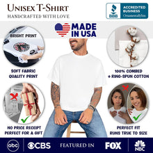 Load image into Gallery viewer, 5 Things You Don’t Mess With Dad T-Shirt, Black and White Patriotic Father Tee with Bold Statement

