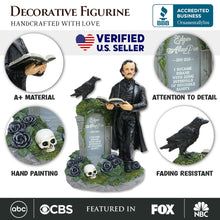 Load image into Gallery viewer, (Pre-Order) Edgar Allan Poe Handpainted 9&quot; Figurine, Horror Home Statue Decoration
