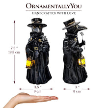 Load image into Gallery viewer, (Pre-Order) Plague Doctor Creepy Home Figurine, 8&quot; LED Haunted Halloween House Statue
