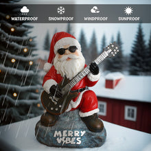 Carregar imagem no visualizador da galeria, Merry Vibes Rockstar Santa Christmas Figurine, 10" Rock n Roll Lover Gift Garden Statue
