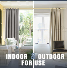 Carregar imagem no visualizador da galeria, Zeerobee Curtain Rods for Windows 48 to 84, 1 Inch Gold Curtain Rod Set, Heavy Duty Drapery Rods with Adjustable Curtain Rods, Outdoor Modern Curtain
