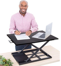 Load image into Gallery viewer, Stand Steady X-Elite Pro Standing Desk Converter | Instantly Convert Any Desk into a Stand Up Desk | Easy Lift Height Adjustable Standing Desk | No As
