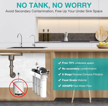 Load image into Gallery viewer, SimPure Alkaline UV Reverse Osmosis System, NSF/ANSI 58 Certified, Tankless RO Water Filter System 400 GPD, pH+ Remineralization Water Filtration Unde
