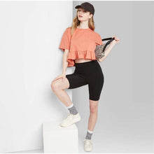 Load image into Gallery viewer, Women&#39;s High-Rise Bike Shorts - Wild Fable Black XS
