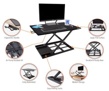 Load image into Gallery viewer, Stand Steady X-Elite Pro Standing Desk Converter | Instantly Convert Any Desk into a Stand Up Desk | Easy Lift Height Adjustable Standing Desk | No As
