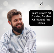Load image into Gallery viewer, Beard Growth Kit Men’s Beard Care Kit Grooming Set 5 Pieces Beard Products with Wash, Oil Serum, Balm and a Gift Box for Men Self Care
