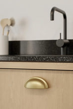 Load image into Gallery viewer, Dark Brushed Gold &quot;Baron&quot; Cup Pull and Knobs
