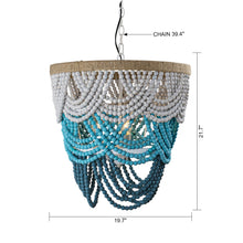 Cargar imagen en el visor de la galería, Hatfield 4-Light Bohemia Style Wood Beaded Chandelier
