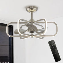Load image into Gallery viewer, 30&quot; Theron Modern DC Motor Downrod Mount Reversible Ceiling Fan with LED Lighting and Remote Control

