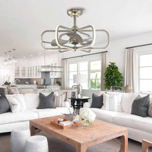 Load image into Gallery viewer, 30&quot; Theron Modern DC Motor Downrod Mount Reversible Ceiling Fan with LED Lighting and Remote Control

