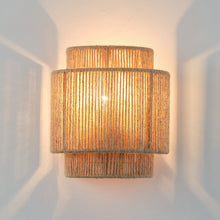 Cargar imagen en el visor de la galería, 1-Light Farmhouse Rattan Wall Sconce Lighting
