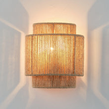 Load image into Gallery viewer, 1-Light Farmhouse Rattan Wall Sconce Lighting
