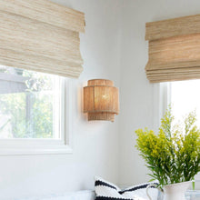 Load image into Gallery viewer, 1-Light Farmhouse Rattan Wall Sconce Lighting
