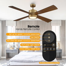Carregar imagem no visualizador da galeria, 52&quot; Bucholz Industrial Ceiling Fan with Dimmable LED Light

