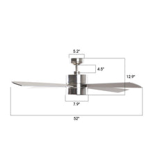 Carregar imagem no visualizador da galeria, 52&quot; Bucholz Industrial Ceiling Fan with Dimmable LED Light
