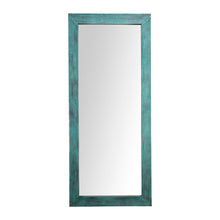 Carregar imagem no visualizador da galeria, Farmhouse Blue Rectangle Wood Distressed Floor Mirror
