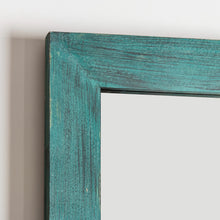 Carregar imagem no visualizador da galeria, Farmhouse Blue Rectangle Wood Distressed Floor Mirror
