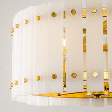 Load image into Gallery viewer, 4-Light Modern Drum Marble Semi Flush Mount Ceiling Light
