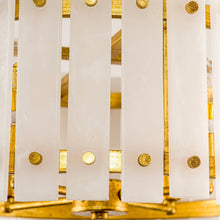 Load image into Gallery viewer, 4-Light Modern Drum Marble Semi Flush Mount Ceiling Light
