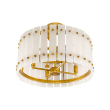 Load image into Gallery viewer, 4-Light Modern Drum Marble Semi Flush Mount Ceiling Light
