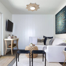 Load image into Gallery viewer, 22 Inch White Modern Sunburst Flush Mount LED Lighting
