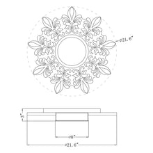 Load image into Gallery viewer, 22 Inch White Modern Sunburst Flush Mount LED Lighting
