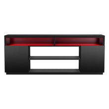 Cargar imagen en el visor de la galería, Modern 68 Inch TV Stand Media Console with LED Lights for Living Room
