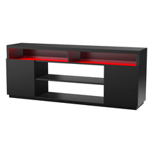 Cargar imagen en el visor de la galería, Modern 68 Inch TV Stand Media Console with LED Lights for Living Room
