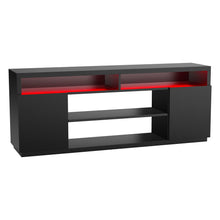 Cargar imagen en el visor de la galería, Modern 68 Inch TV Stand Media Console with LED Lights for Living Room
