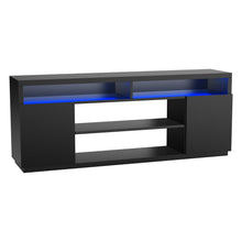 Cargar imagen en el visor de la galería, Modern 68 Inch TV Stand Media Console with LED Lights for Living Room
