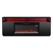 Load image into Gallery viewer, Modern 68&quot; LED TV Stand with 36&quot; Insert Opening Electric Fireplace for Living Room in Black or White
