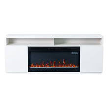 Load image into Gallery viewer, Modern 68&quot; LED TV Stand with 36&quot; Insert Opening Electric Fireplace for Living Room in Black or White
