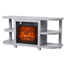 Carregar imagem no visualizador da galeria, Decorative Modern 48&quot; TV Stand with 18&quot; Insert Electric Fireplace
