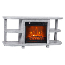 Carregar imagem no visualizador da galeria, Decorative Modern 48&quot; TV Stand with 18&quot; Insert Electric Fireplace
