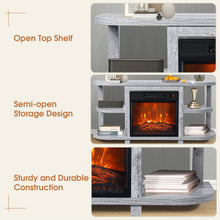 Load image into Gallery viewer, Decorative Modern 48&quot; TV Stand with 18&quot; Insert Electric Fireplace
