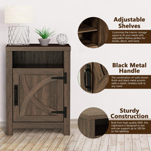 Load image into Gallery viewer, 18&quot; Solid Wood Farmhouse Nightstand for Bedroom in Brown or Grey or White

