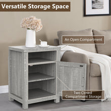 Load image into Gallery viewer, 18&quot; Solid Wood Farmhouse Nightstand for Bedroom in Brown or Grey or White
